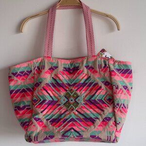 America‎ & Beyond Summer Beaded Embellished Tote Bag